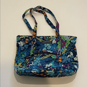 Vera Bradley Midnight Blues Multicolor Floral Tote